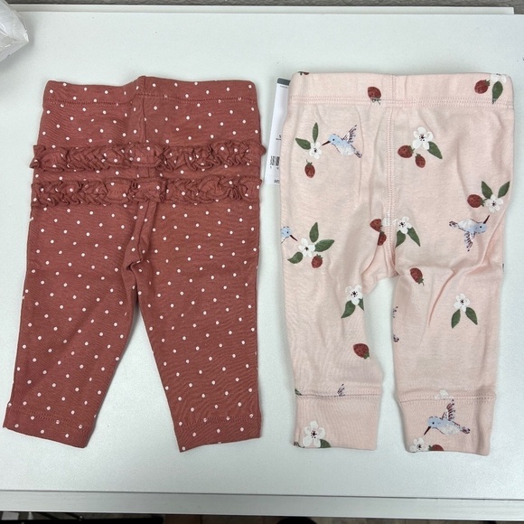 Bundle of 2 Sets (4 Total)  NWT Carter's Leggings Sz 3M - Picture 2 of 4